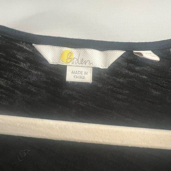 Boden Black Size 6 Sheath Pencil Dress Woven Texture Cotton Short Sleeve Fitted - Picture 3 of 3